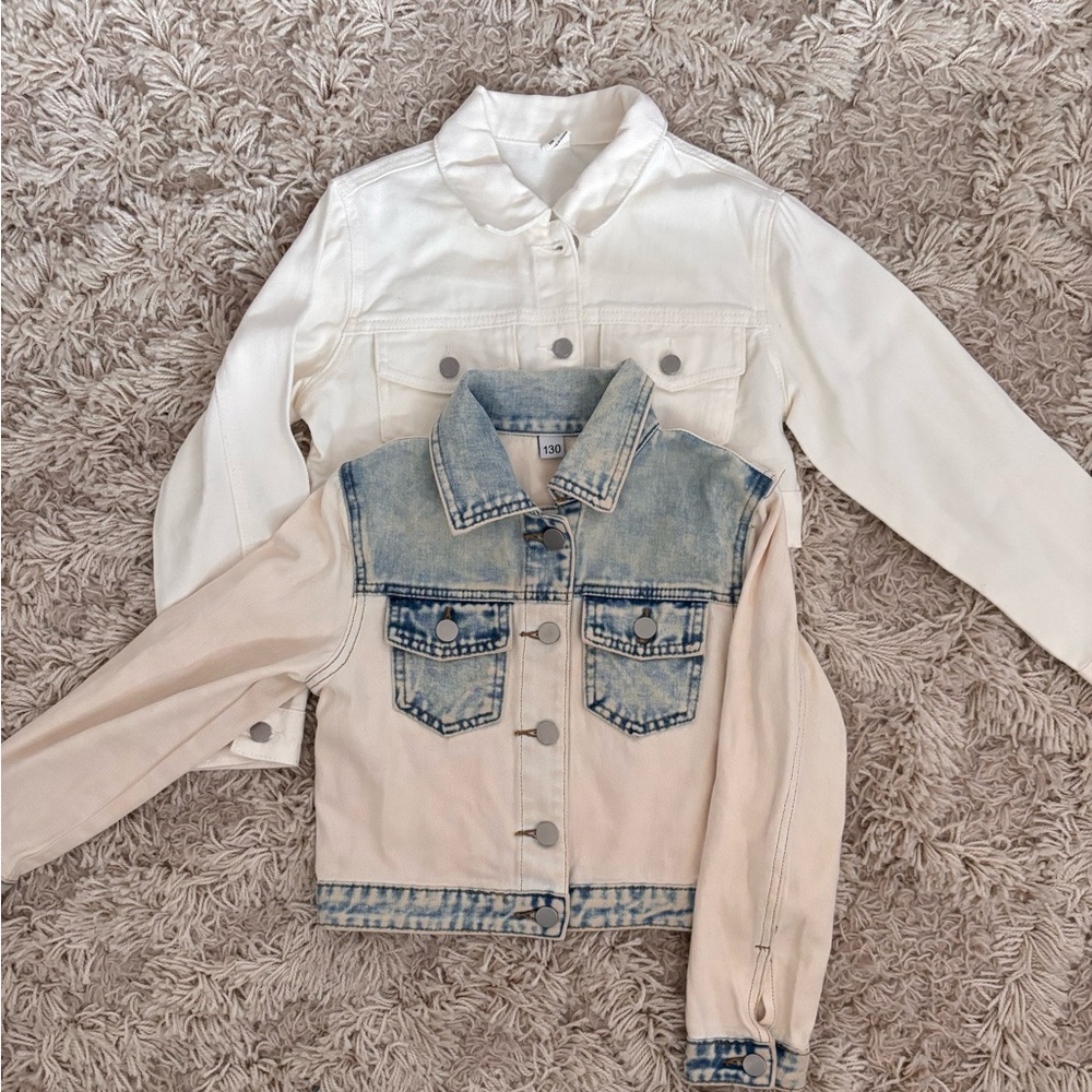SHEIN Kids Jean Jackets - White and Blue